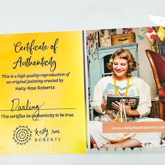 KELLY RAE ROBERTS Original Matted Print - Darling Bulldog 2019 14" x 11" New - Picture 5 of 5